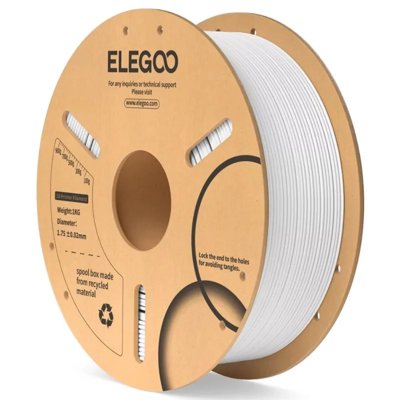 Elegoo - Matte PLA - Blanc (White) - 1,75 mm - 1 kg