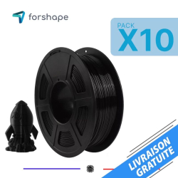 Pack x10 ecoPETG Black Forshape - 1,75 mm - 10 kg