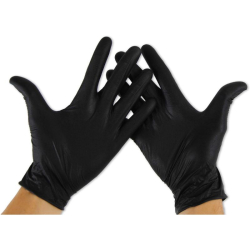 Nitrile Protection Gloves Black - x100 Size M