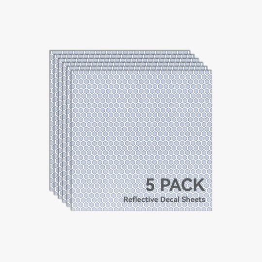 Bambu Lab light grey reflective stickers (x5)