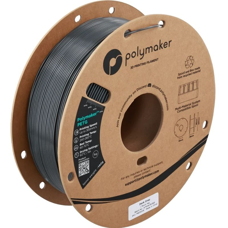 Polymaker PETG Dark Grey - 1,75mm - 1kg