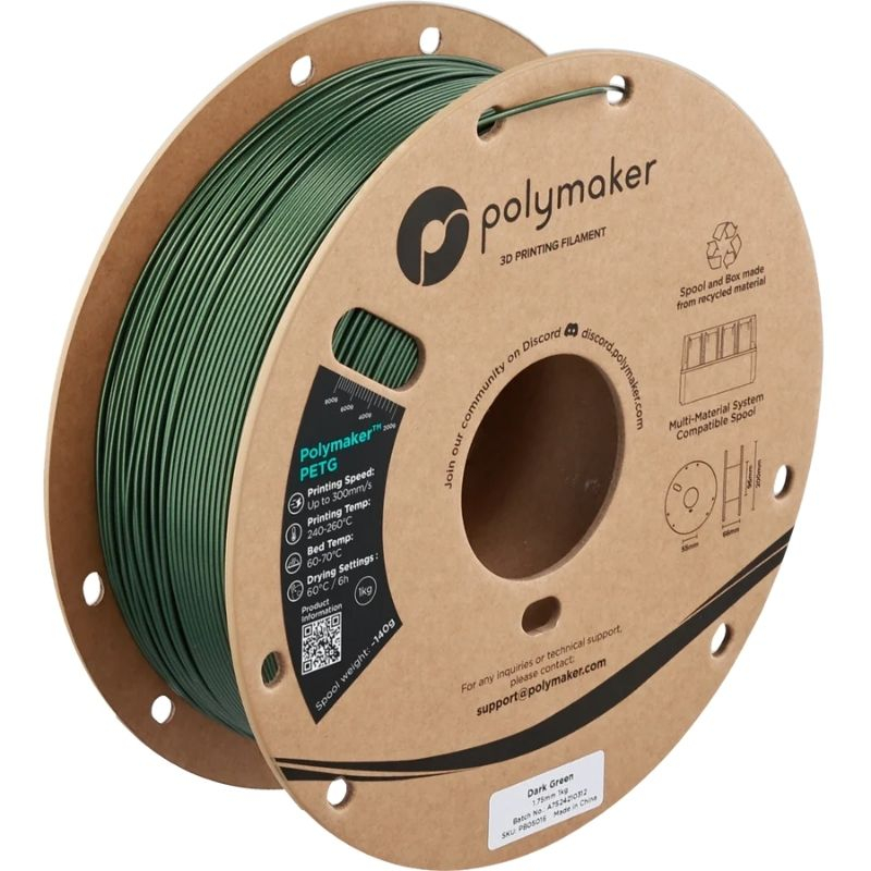 Polymaker PETG Dark Green - 1,75mm - 1kg