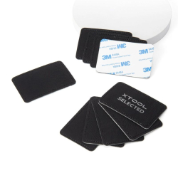 Rectangular leatherette patch (black to silver) x10 xTool