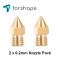 2-Pack of Brass MK8 Nozzles Forshape 0.2mm