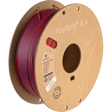 Polymaker - PolyTerra Dual PLA - Mixed Berries - Rouge/Bleu Foncé (Red/Dark Blue) - 1,75 mm - 1 kg main image 1