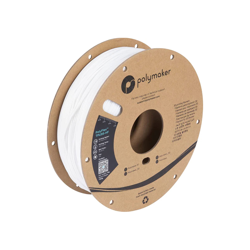 PolyFlex TPU-95A High Speed White - 1.75mm - 1 kg