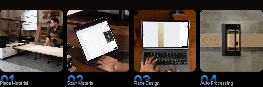 xTool P3 intelligent conveyor operation