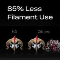 Reduced filament waste with the Creality K3