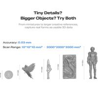 Precision and scan modes of the Creality Pika 3D scanner