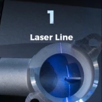 EinScan Trak with a single laser line for deep areas