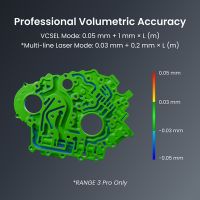 Revopoint Range 3 Pro performing a 3D scan with improved volumetric accuracy
