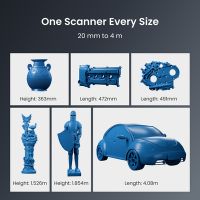 Revopoint Range 3 Pro scanning objects of different sizes