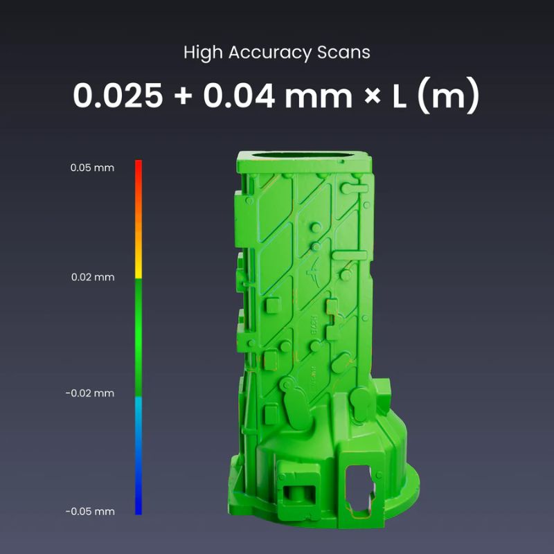 High accuracy of the Revopoint Trackit SR