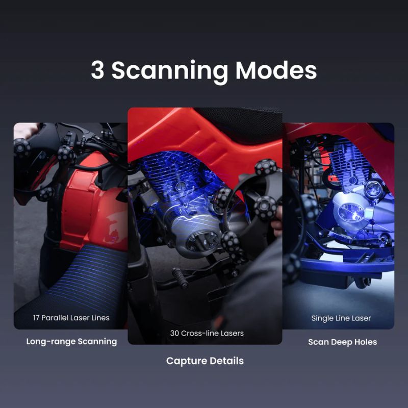 Scanning modes of the Revopoint Trackit SR